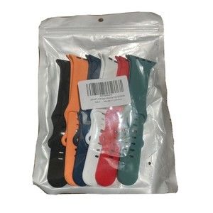 apple watch compatible sport replacement silicon watch bands pck of (6) …